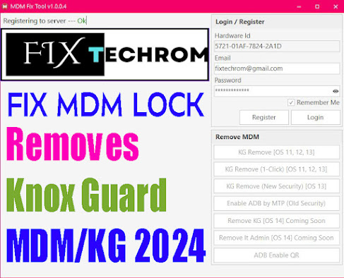 Fix MDM Lock With MDM Tool v1.0.0.4 | Removes Knox Guard MDM/KG 2024