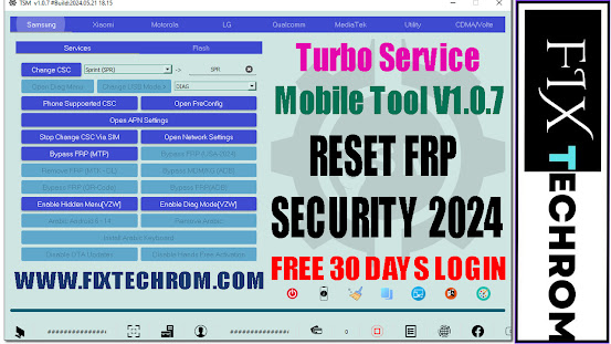 Turbo Service Mobile Tool V1.0.7 | Reset FRP Security 2024 | Reset Userlock Without Data Loss