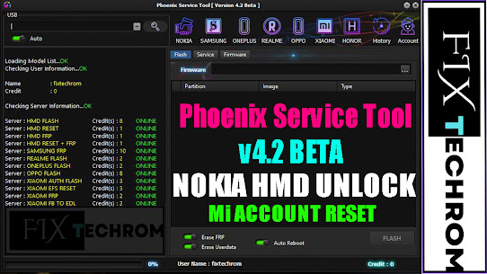 Phoenix Service Tool v4.2 Beta | Flashing firmware | Nokia HMD Unlock | Mi Account Reset