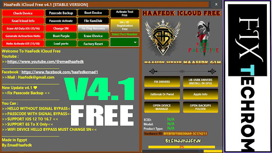 HaaFedk iCloud Tool v4.1 Generating Hello Screen Activation