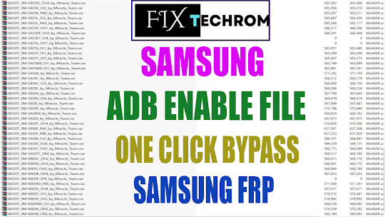 Samsung All ADB Enable File | One Click Bypass Samsung FRP | Removed Google Factory Reset Protection