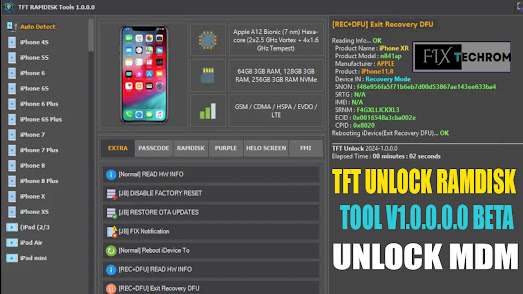 TFT Unlock RAMDISK Tools v1.0.0.0.0 Beta | Unlock MDM/Jailbreak/Purple methods