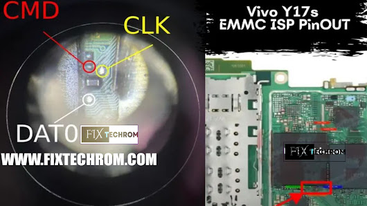 Vivo Y17s EMMC ISP Test Point Pinout | Vivo Y17s ISP Connection