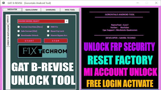 GAT B-REVISE Unlock Tool 2024 Unlock FRP ON NEW Device
