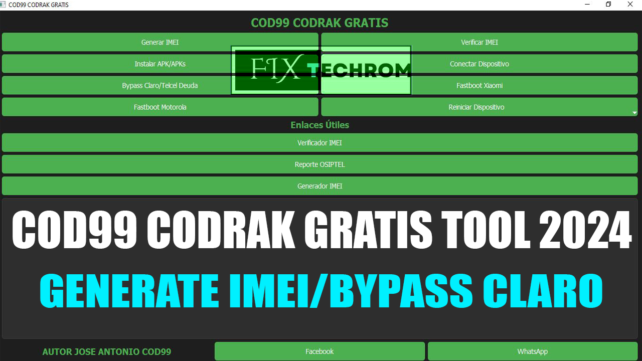 COD99 CODRAK GRATIS TOOL 2024 | Generate IMEI | Bypass Claro