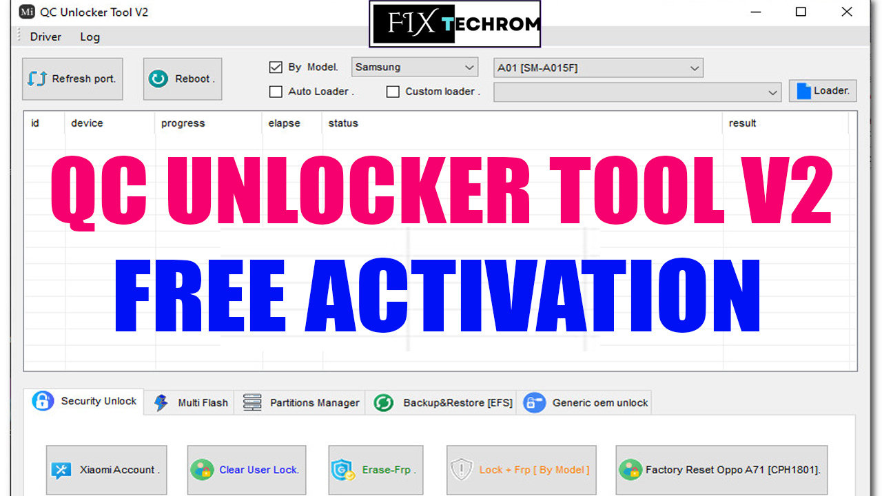 QC Unlocker Tool V2 Free Bypass FRP Locks