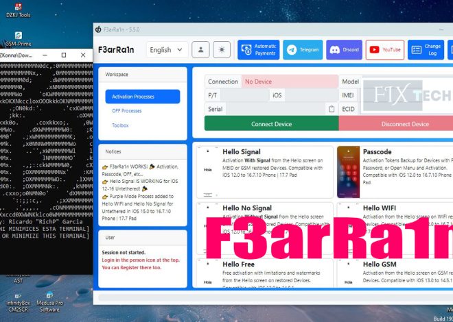 F3arRa1n Activation New Tool 2024 Rapair Damaged Baseband