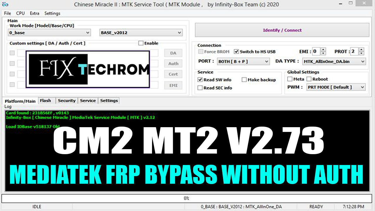 CM2 MT2 V2.73 MEDIATEK FRP BYPASS WITHOUT AUTH FREE DOWNLOAD