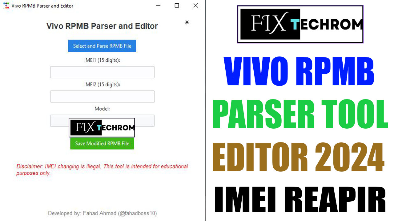 Vivo RPMB Parser Tool With Editor 2024 Repair IMEI Free Download