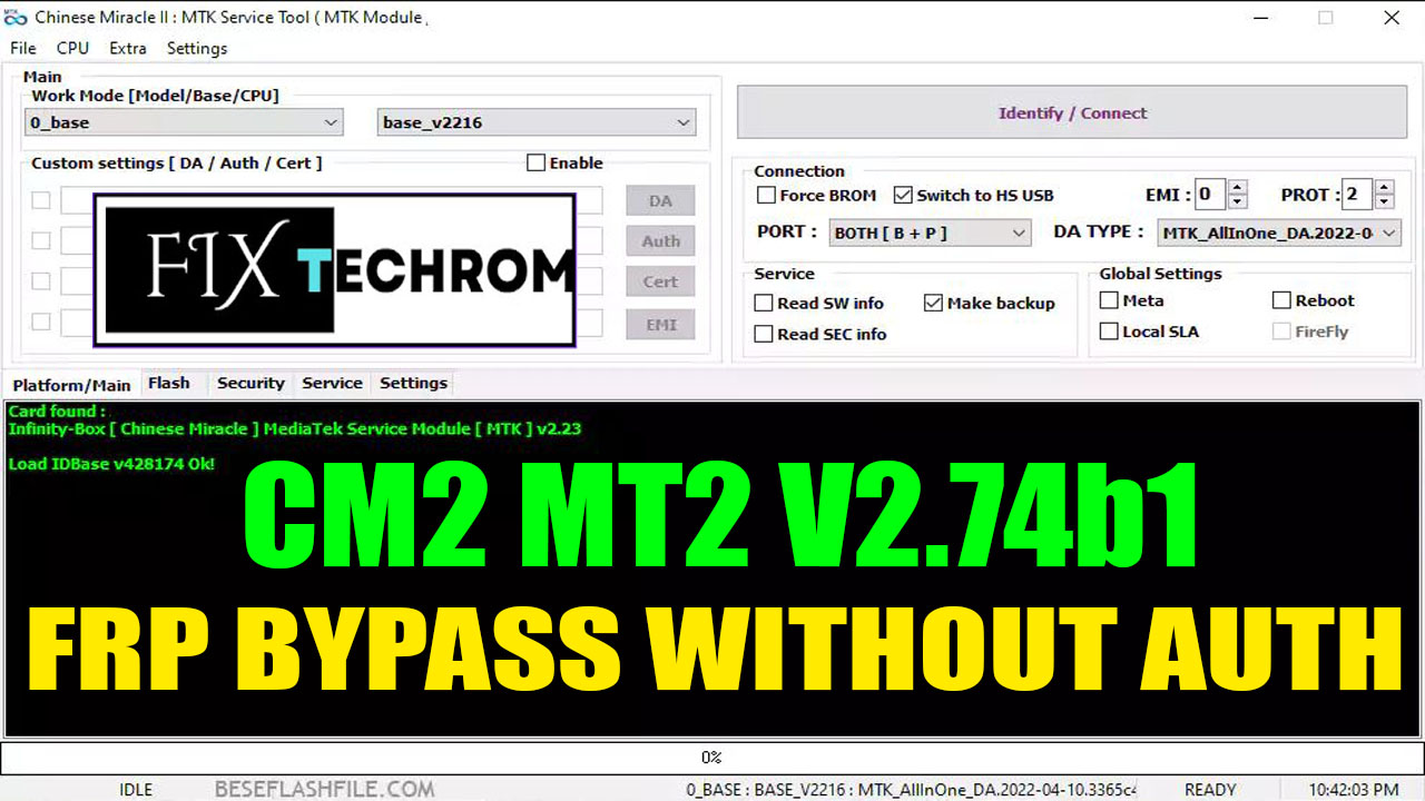 CM2 MT2 v2.74b1 Reset FRP Lock Without Auth Free Download