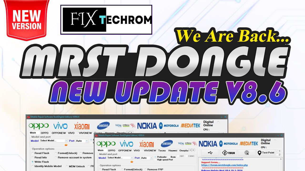 MRST Dongle V8.6 New Update Version | FRP Bypass Without Auth