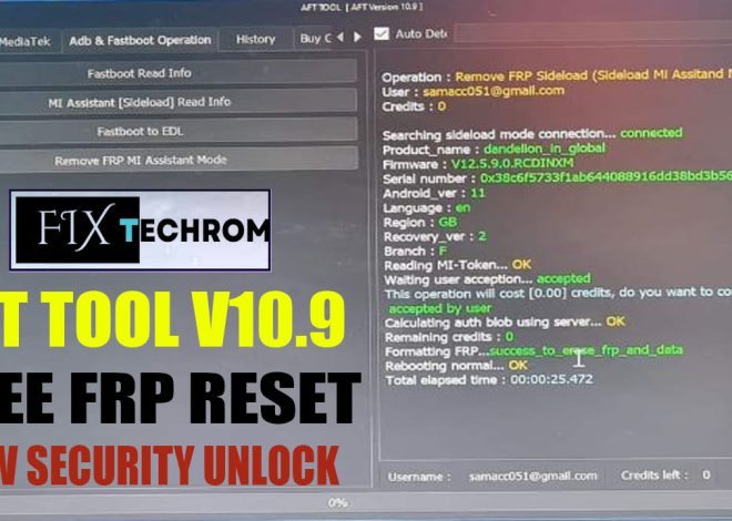 AFT TOOL v10.9 QC EDL Flash With FREE FRP Reset 