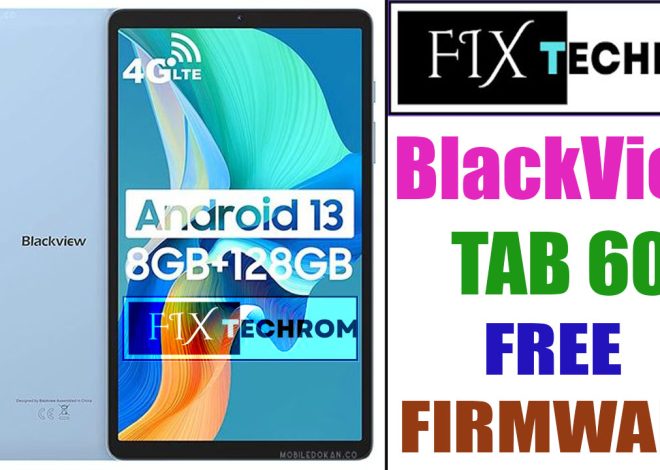 BlackView TAB 60 Official Stock Rom | Free Download Firmware