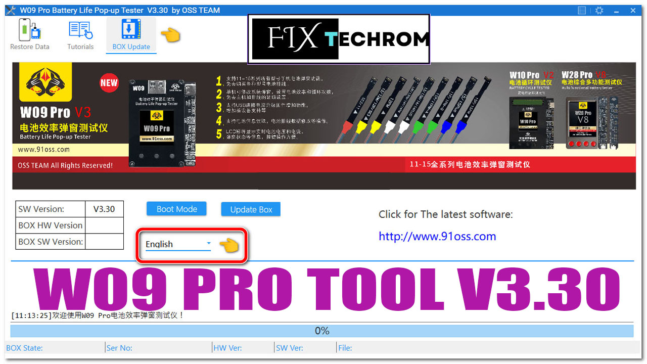 W09 Pro V3.30 Battery Life Pop Up Tester New Tool 2025