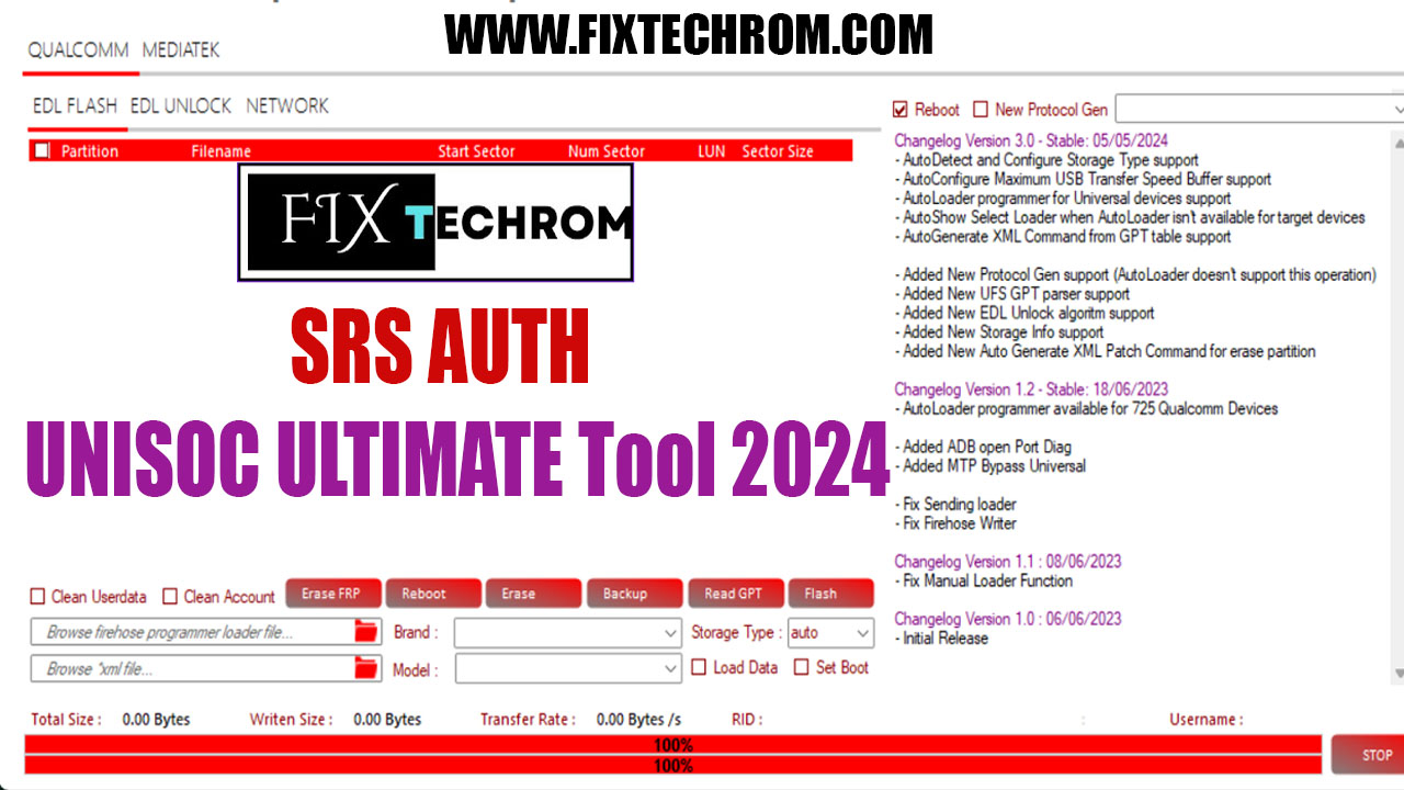 SRS AUTH Unisoc Ultimate Tool 2025 Erase FRP Account
