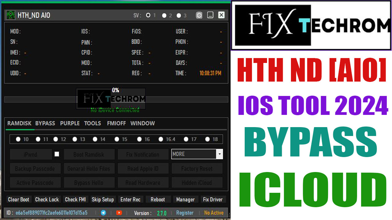 HTH ND [AIO] IOS TOOL 2024 | Bypass Hello Screen