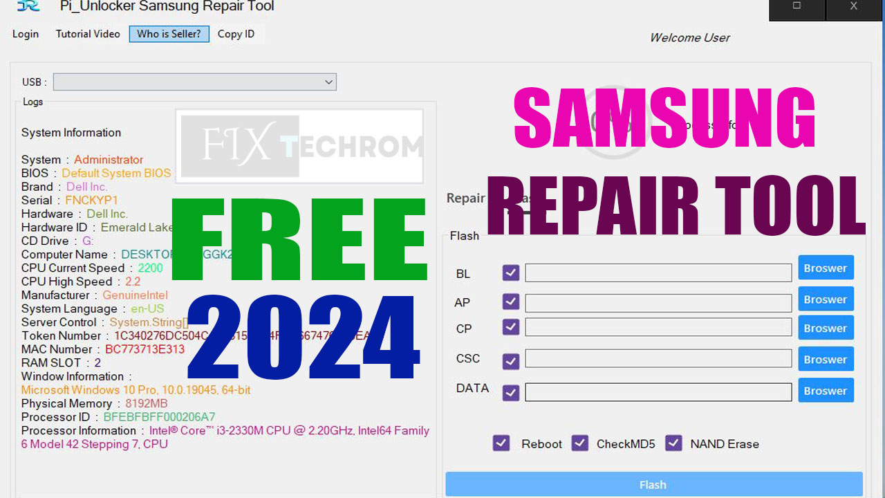 Pi Unlocker Samsung Repair Tool 2024 Free Download