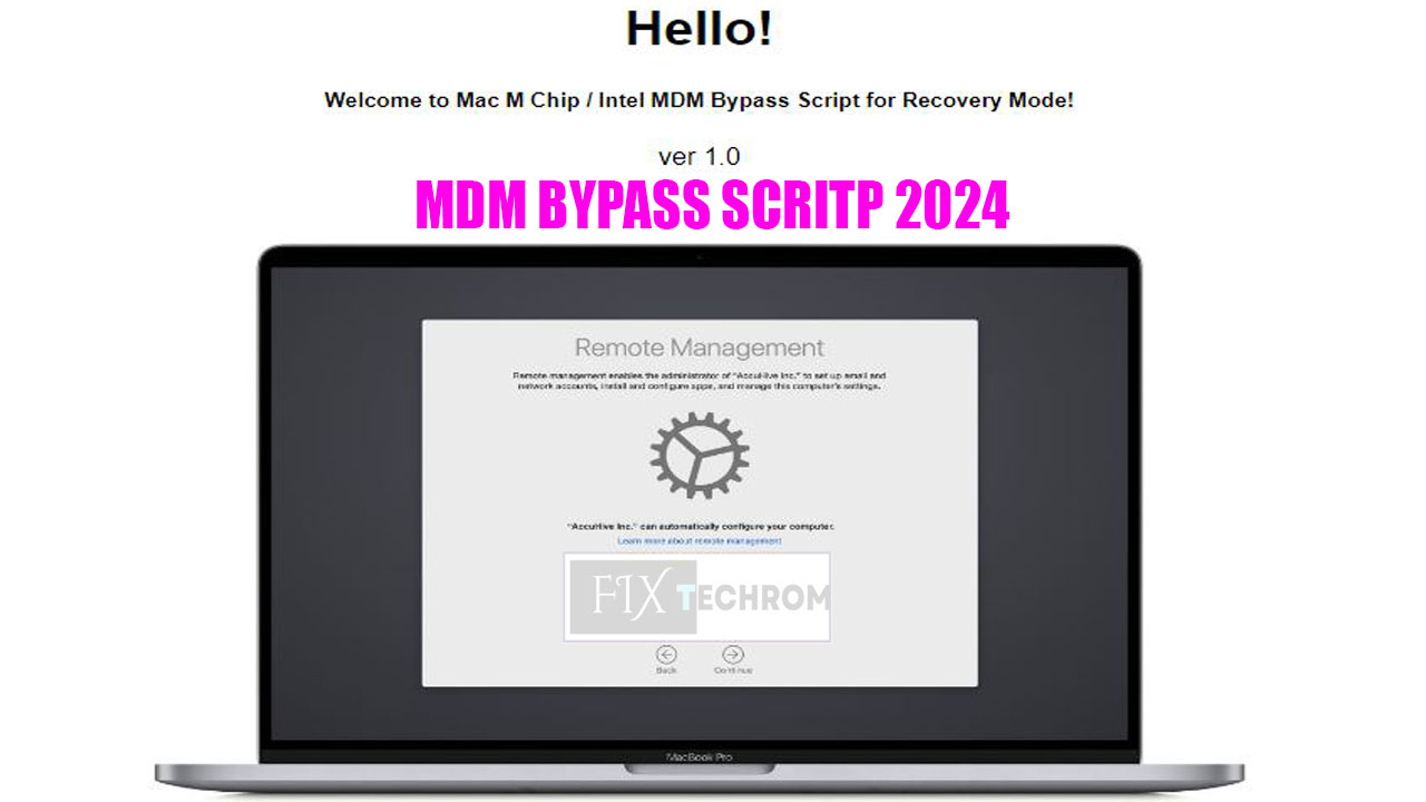 MDM Bypass Script On Recovery Mode MAC Version Free Download