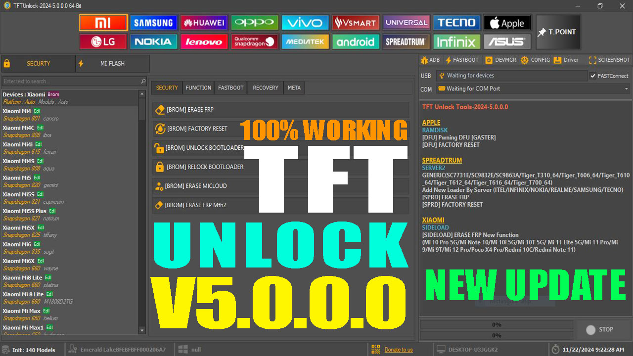 TFT Unlock Repair Tool V5.0.0.0 Latest Update 2024 Free Download