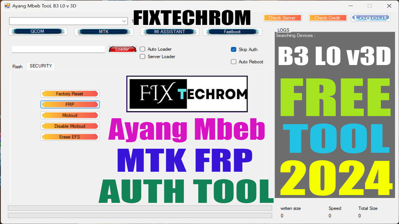 Ayang Mbeb MTK FRP Auth Tool B3 L0 v3D Free Download