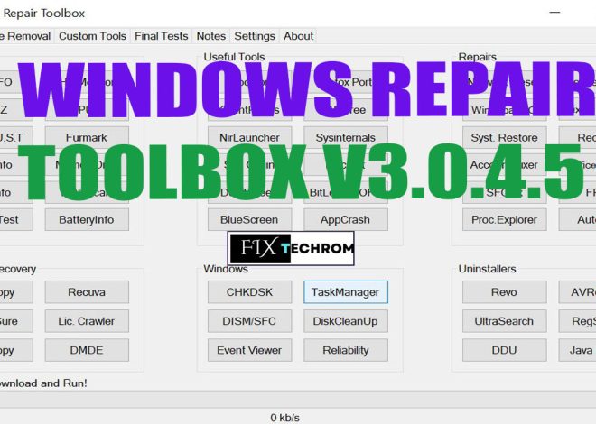 Windows Repair Toolbox v3.0.4.5 Junk File Removal Free