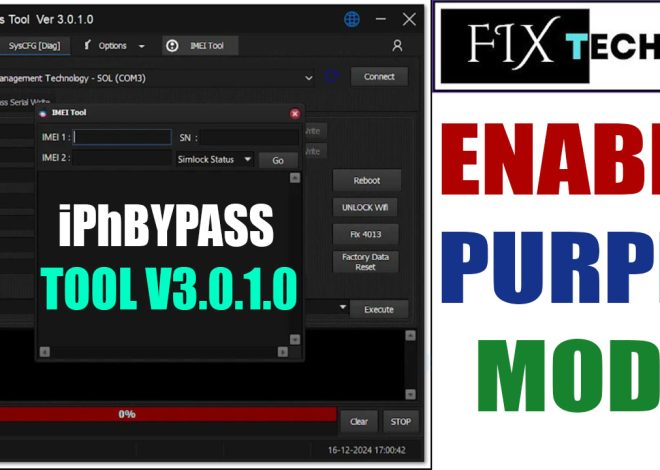 iPhBypass Tool v3.0.1.0 Enable Purple Mode Free Untethered Bypass