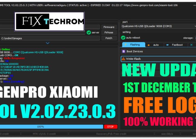 GenPro Xiaomi Tool V2.02.23.0.3 Remove Frp Reboot EDL Free Download