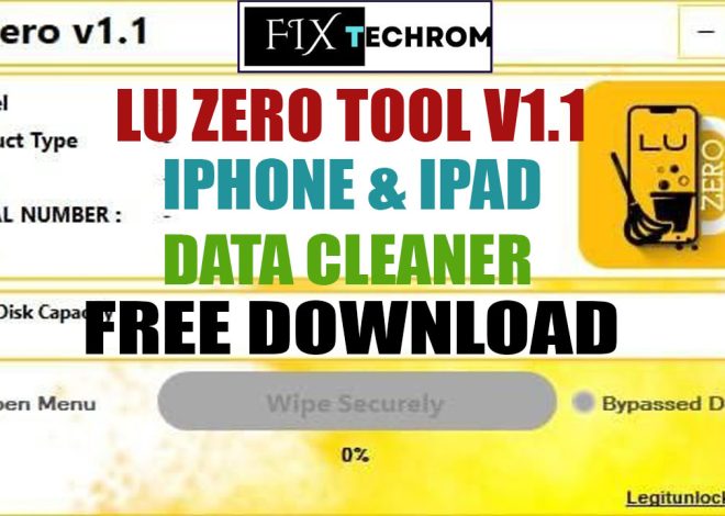 LU Zero Tool V1.1 iPhone & iPad Data Cleaner Free