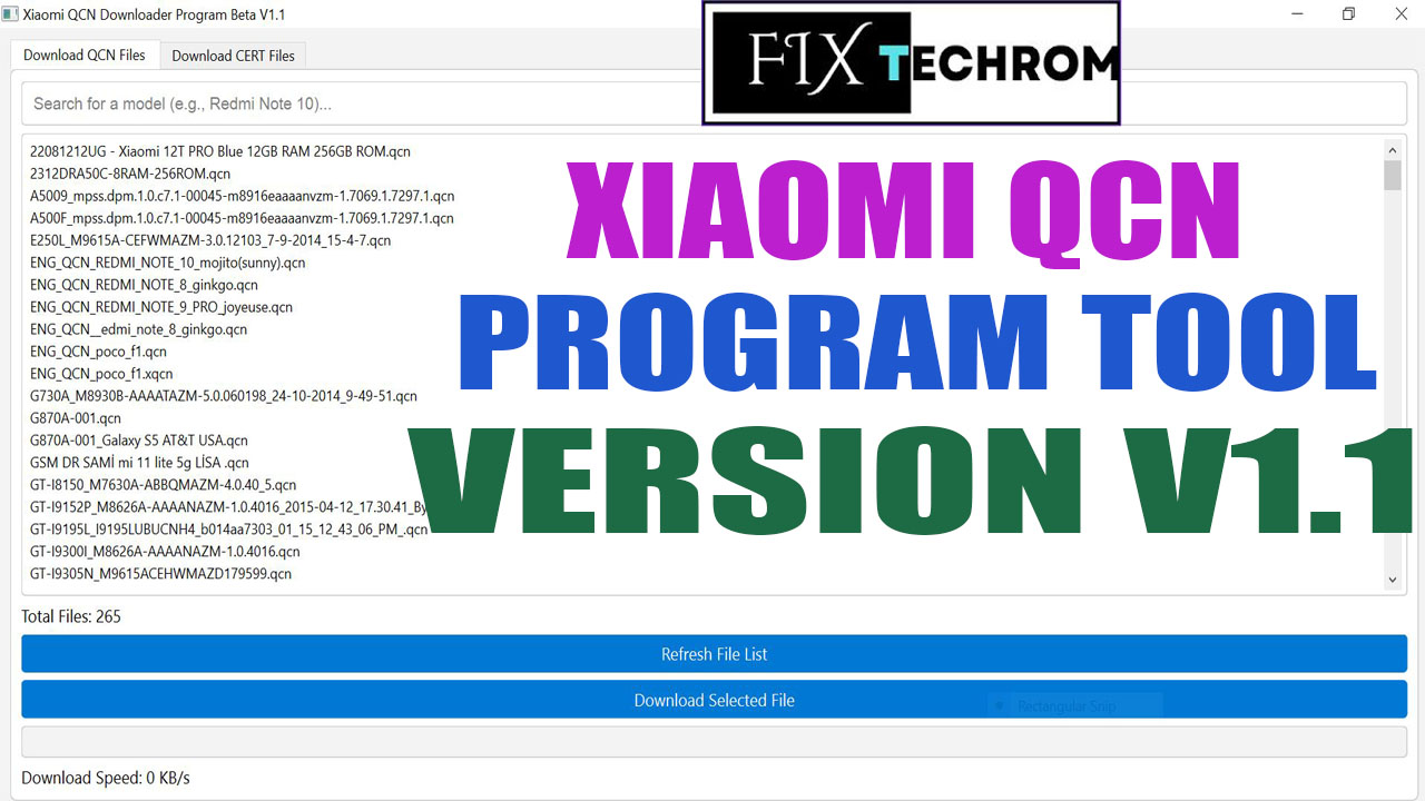 Xiaomi QCN Program Tool V1.1 Free Download