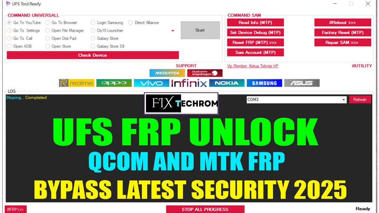 UFS FRP Unlock Ribak MTP Free Tool 2025