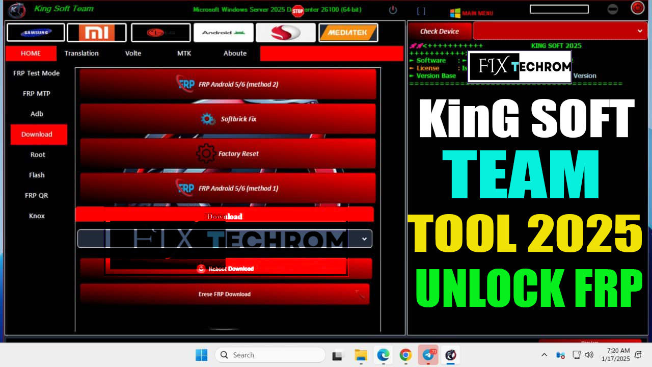 KinG SOFT Team Tool 2025 Unlock FRP New Security
