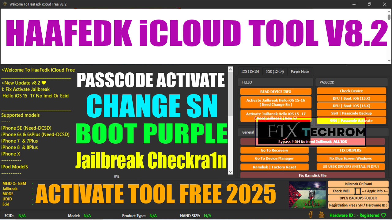 HaaFedk iCloud Tool v8.2 Latest Version 2025 Free Download