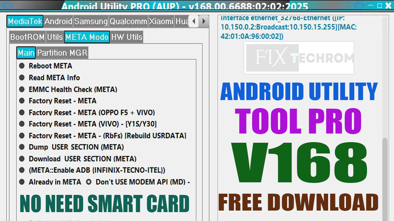 Android Utility Tool Pro V168 New Update Removed FRP Lock