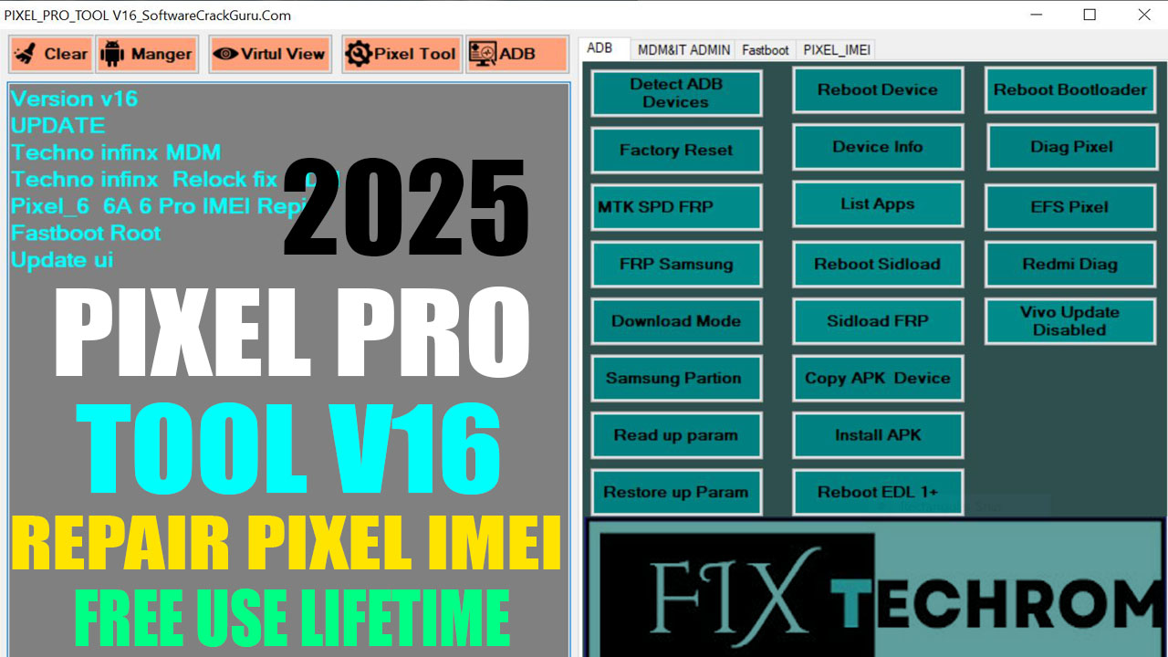 Pixel Pro Tool V16 Repair Pixel IMEI Free Tool