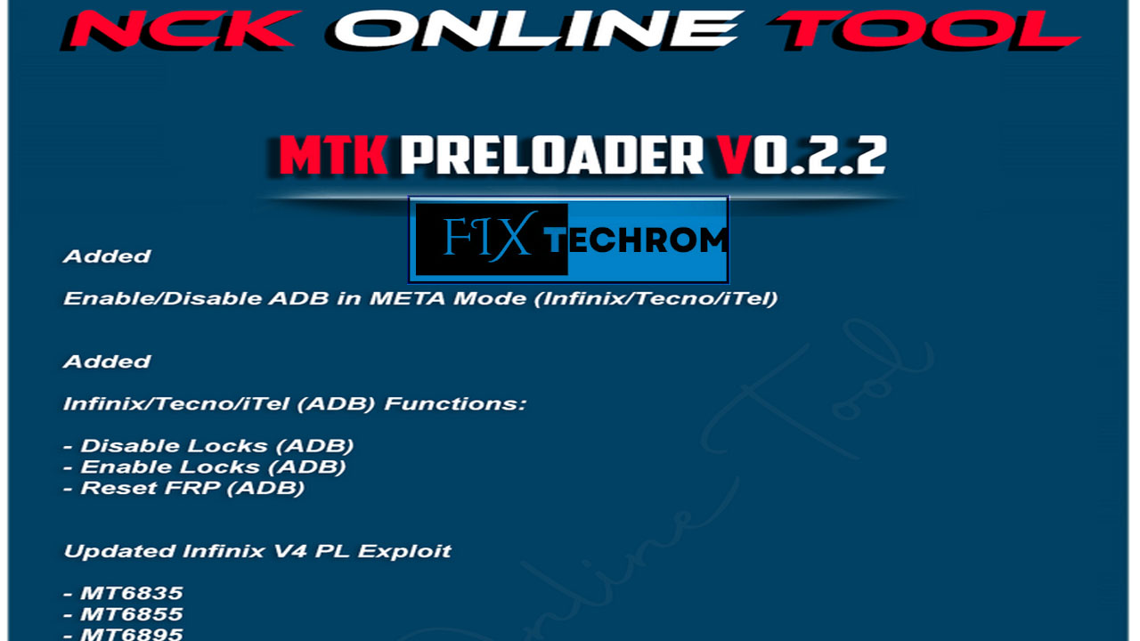 NCK Online Tool MTK Preloader Tool V0.2.2 Free Download