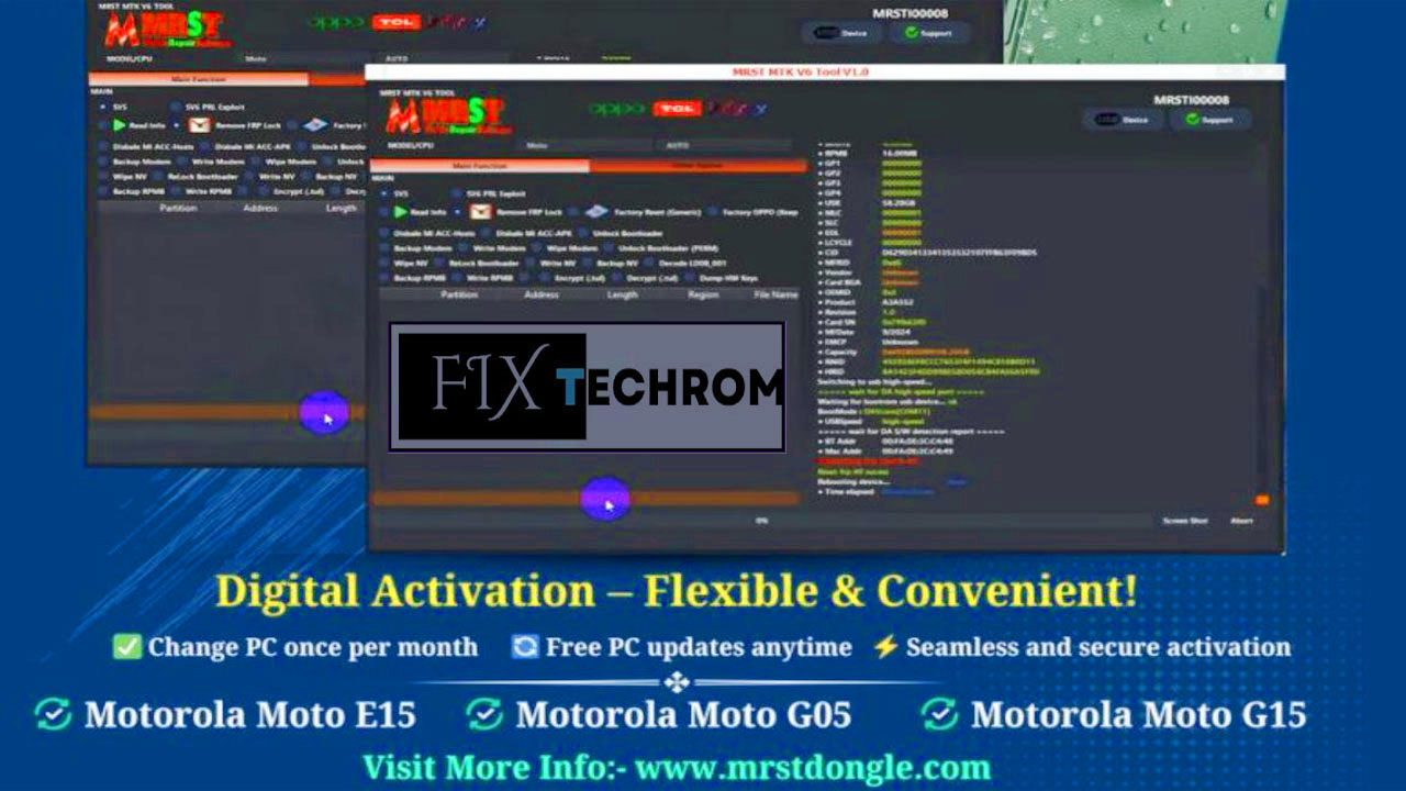 MRST Dongle V6 V1.1 Supports Motorola Helio G81 Extreme Chipset