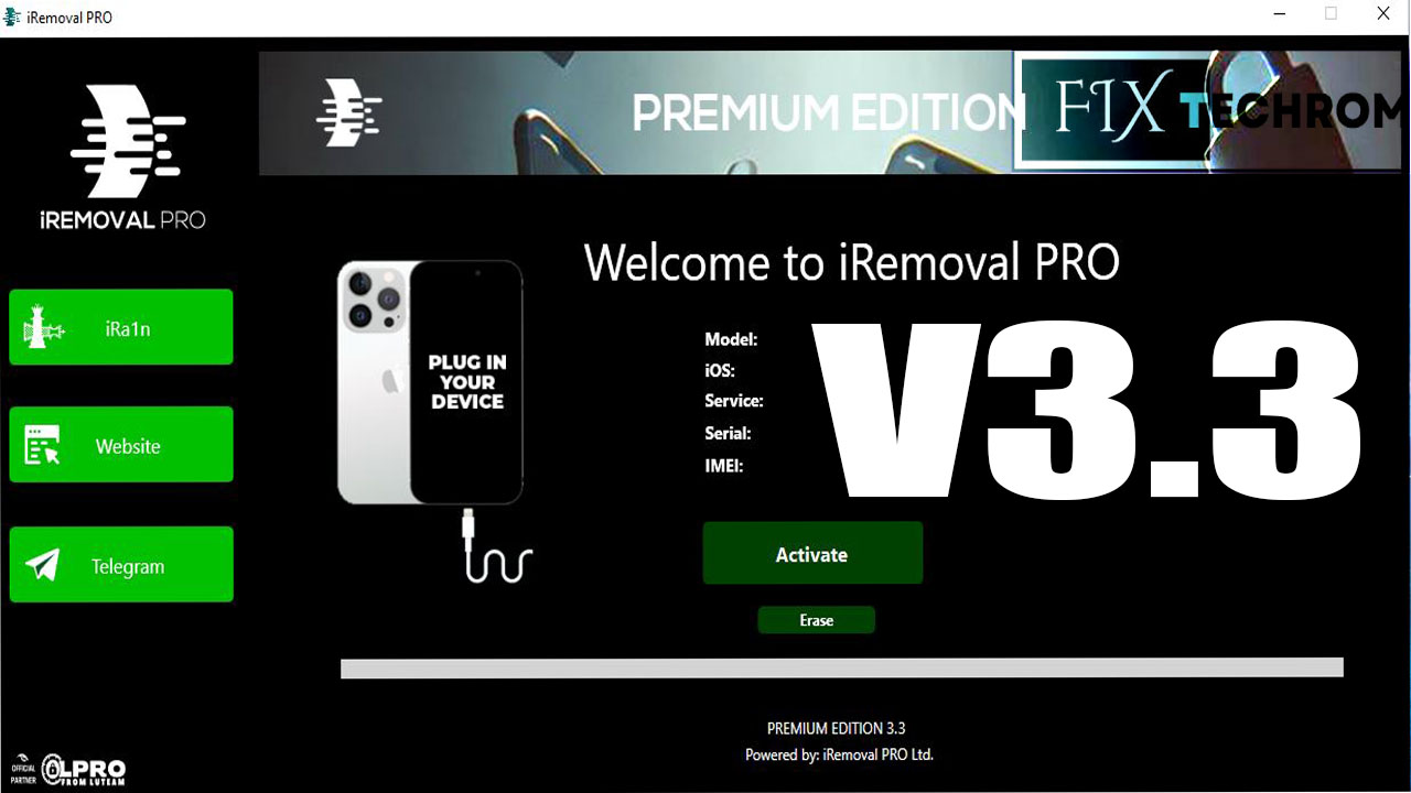 iRemoval Pro Premium Edition V3.3 One Click Apple ID Bypass