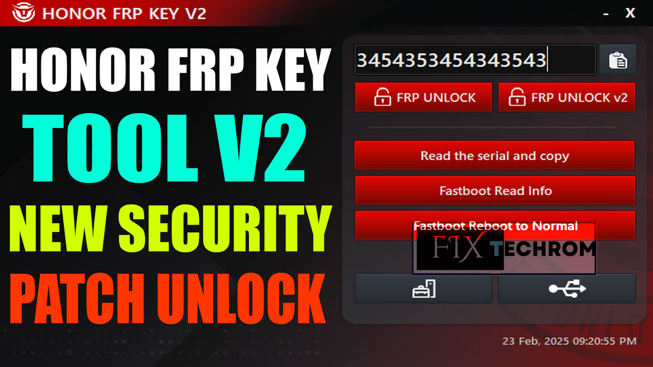 Download Honor FRP Key Tool V2 New Security Unlock