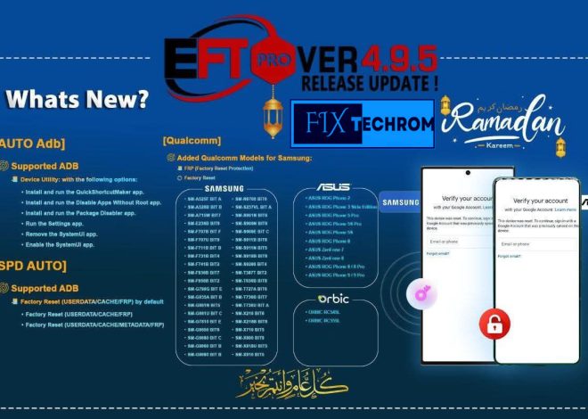 EFT Pro Dongle V4.9.5 Samsung FRP Reset QR Code