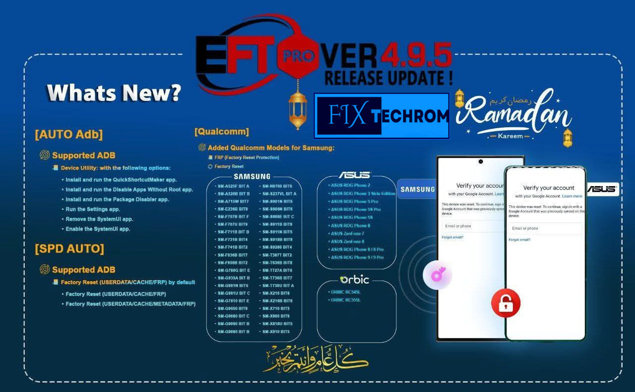 EFT Pro Dongle V4.9.5 Samsung FRP Reset QR Code