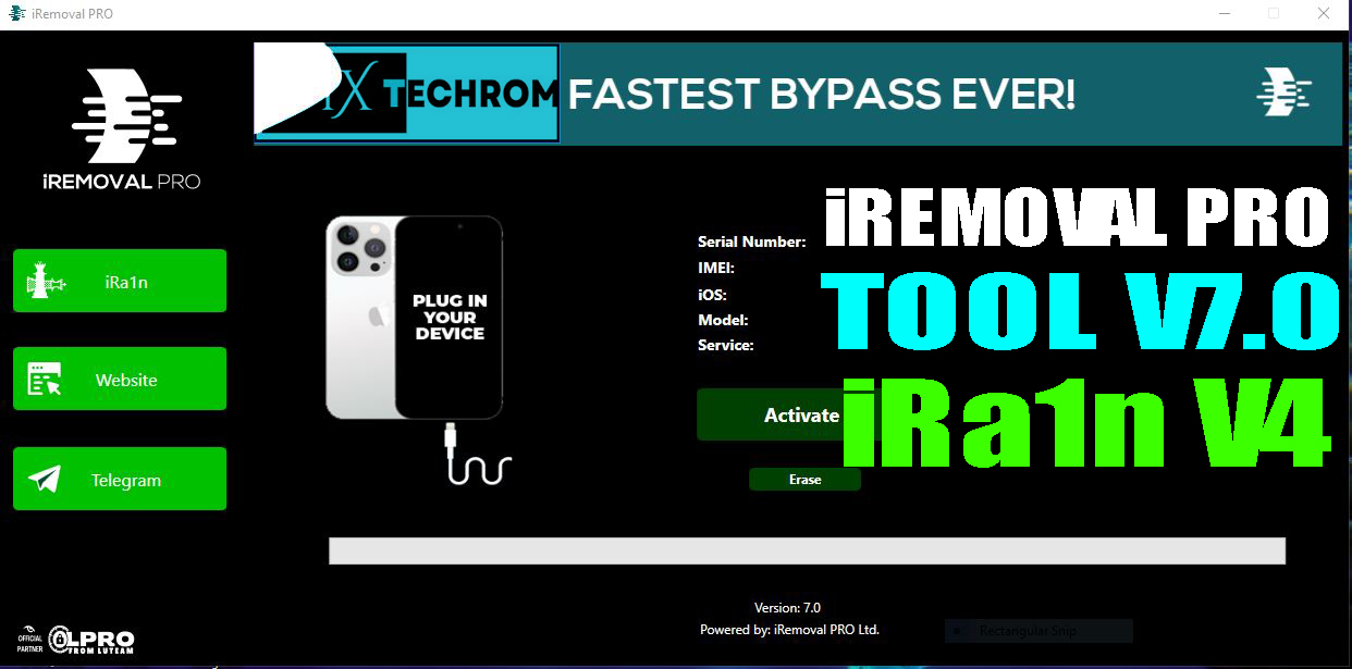 iRemoval PRO Tool v7.0 iRa1n V4 Latest Free Download