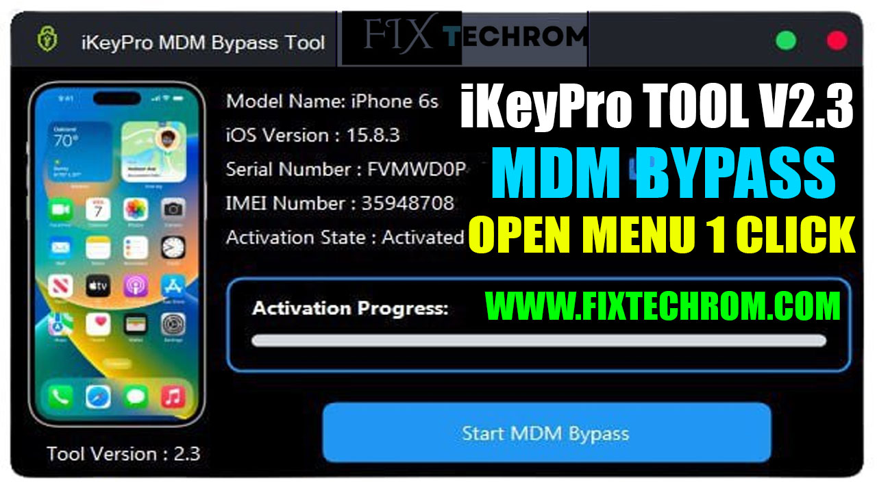iKeyPro Tool V2.3 MDM Bypass Open Menu 1 Click 2025