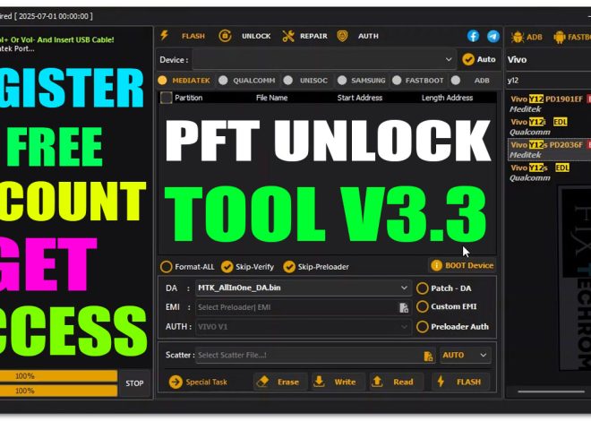 PFT Unlock Tool V3.3 Supports CPID Repair On Xiaomi