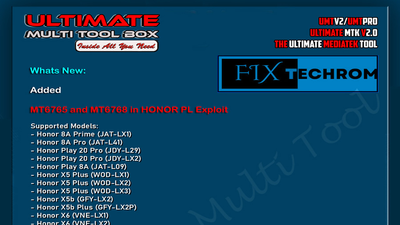 UMT PRO MTK2 Tool V2.0 Permanent Unlock Service