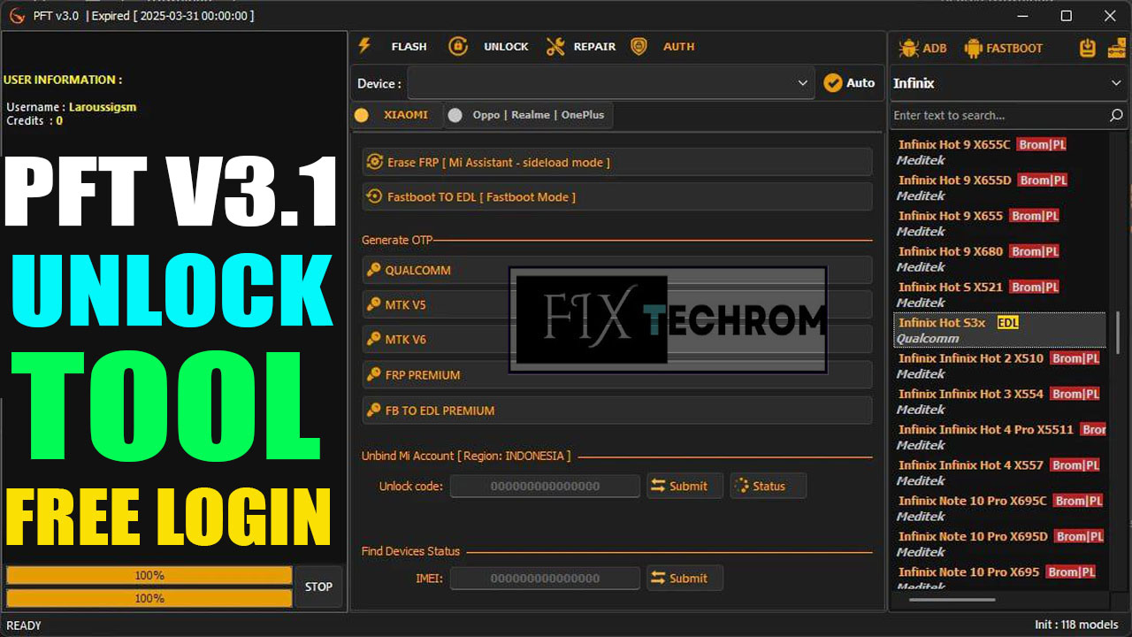 Phoenix Flash Tool PFT V3.1 Free Auth Bypass