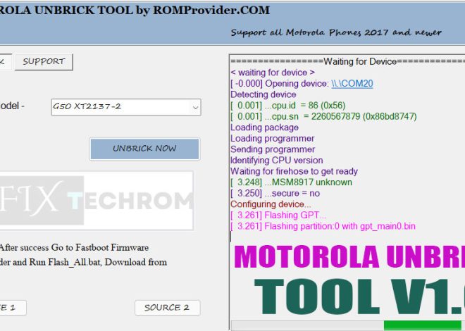 Motorola Unbrick Tool V1.0 Fix BROM Mode