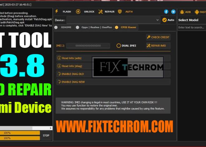 PFT Tool V3.8 CPID Repair Xiaomi Device 2025