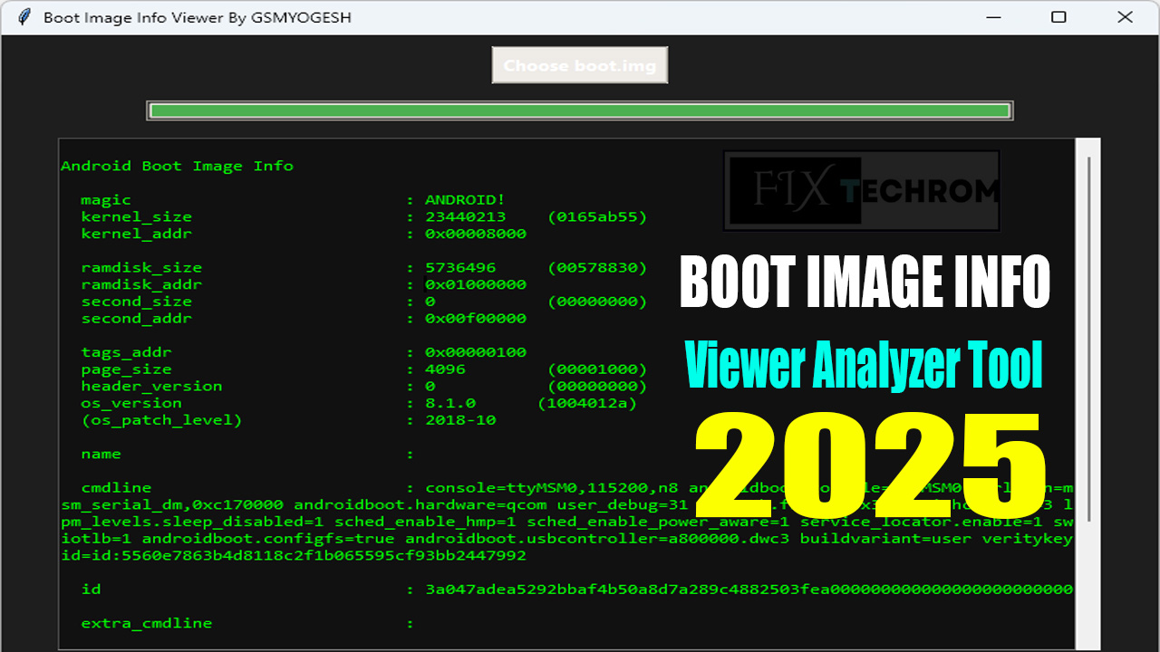 BOOT Image Info Viewer Analyzer Tool 2025