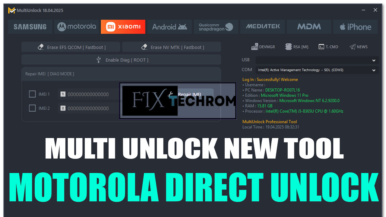 Multi Unlock New Tool Free Activate Motorola Direct Unlock