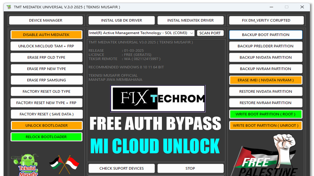 TMT MediaTek Universal Tool V3.0 Mi-Cloud Unlock With Auth Bypass